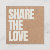 印刷エレガントクはっきりしたラフトベージュサロン 紹介カード (正面)