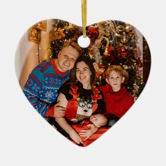 印刷カスタムセラミックハート形フォトオーナメント セラミックオーナメント (正面)