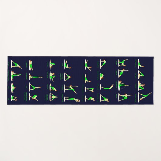 印刷カスタムポーズ付きヨガマット ヨガマット (正面(横))