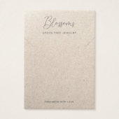 印刷クラフト素朴紙ネックレス表示カード (正面)