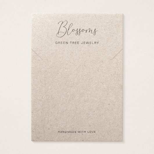 印刷クラフト素朴紙ネックレス表示カード (正面)