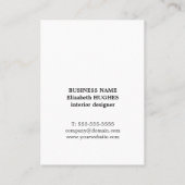 印刷クラフモダント紙白の幾何 名刺 (裏面)