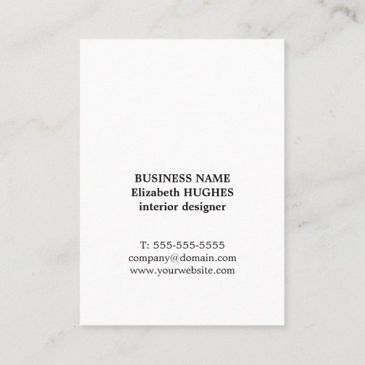 印刷クラフモダント紙白の幾何 名刺 (裏面)