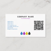 印刷サービスCMYKインク滴名刺 名刺 (正面)