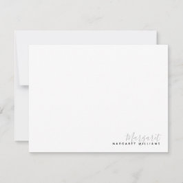 印刷シンプル名の上の手書き署名 ノートカード