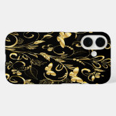 印刷スタイリッシュされたフェイク金ゴールド Case-Mate iPhoneケース (裏面 (横))