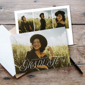 印刷スタイリッシュ写真数々のの卒業カード 案内状