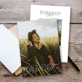 印刷スタイリッシュ写真数々のの卒業カード 案内状