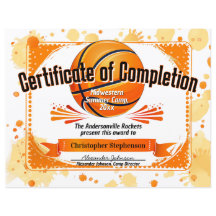 印刷バスケットボール夏キャンプリーグチーム賞