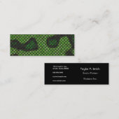 印刷フェイクグリーンスネークスキン迷彩柄スタイルデザイン スキニー名刺 (正面/裏面)
