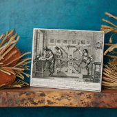 印刷フランスの機， 1642 (版木、銅版、版画) フォトプラーク (側面)