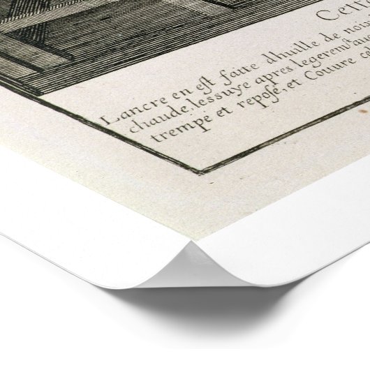 印刷フランスの機, 1642 (版木、銅版、版画) ポスター (角)