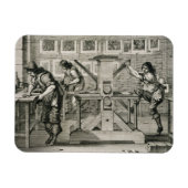 印刷フランスの機, 1642 (版木、銅版、版画) マグネット (横)