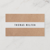 印刷ミニマルクラフトライトグレーストライプコンサルタント 名刺 (正面)