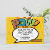 印刷モダンおもしろい漫画ブ結婚ック 招待状 (スタンド正面)