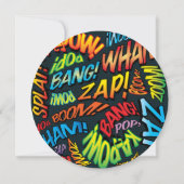 印刷モダンおもしろい漫画ブ結婚ック 招待状 (裏面)