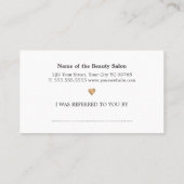 印刷モダンクラフト白ハート美しい 紹介カード (裏面)