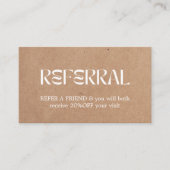 印刷モダンクラフト白ハート美しい 紹介カード (正面)