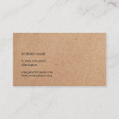 印刷モダンKraftホワエレガントイトコンサルタはっきりしたント 名刺 (裏面)