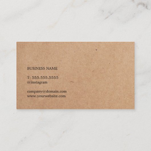 印刷モダンKraftホワエレガントイトコンサルタはっきりしたント 名刺 (裏面)