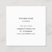 印刷モダンKraft Redコンはっきりしたサルタント スクエア名刺 (裏面)