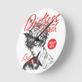 印刷モダンTシャツ – スタイリッシュおよびトレンディーグラフィック ラウンド壁時計 (傾斜)