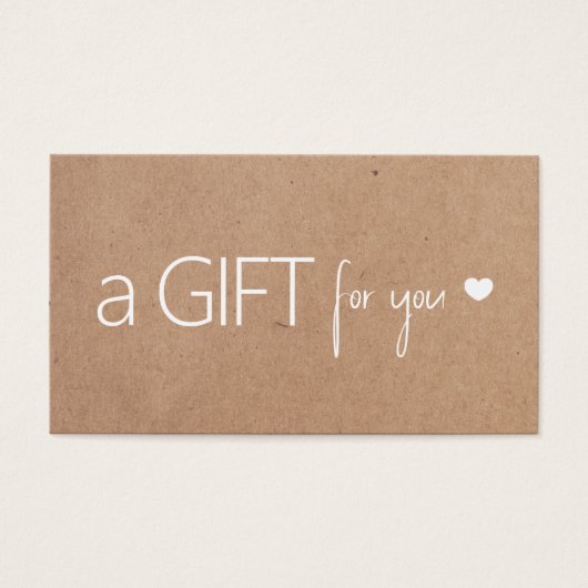 印刷ユニークされたエレガントクラフト白ハート (正面)