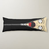 印刷ユーモアのある偽物ジッパー ボディピロー (正面)