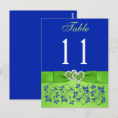 印刷リボン 青 緑 テーブルナンバー ポストカード (正面/裏面)