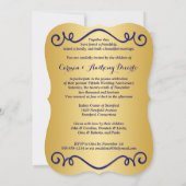 印刷リボン 50周年 招待状 - 青 2 (裏面)