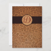 印刷レザー結婚式招待状 招待状 (裏面)