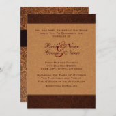 印刷レザー結婚式招待状 招待状 (正面/裏面)