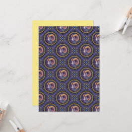 印刷可お洒落能な星占いマンダラタイル 招待状