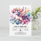 印刷可お洒落能な馬誕生日 招待状 (スタンド正面)