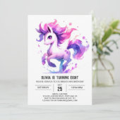 印刷可お洒落能な馬誕生日 招待状 (スタンド正面)