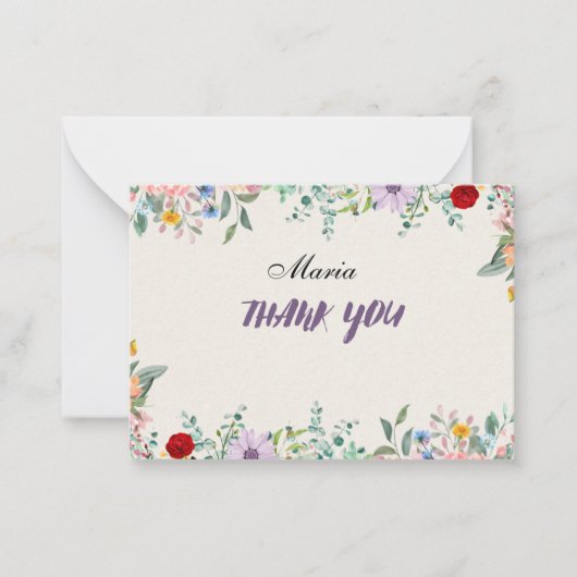 印刷可エレガント感謝してい能 ノートカード (正面)