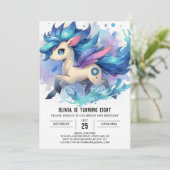 印刷可エレガント能な馬誕生日 招待状 (スタンド正面)