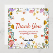 印刷可エレガント能サンキューカード 招待状 (正面/裏面)