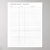 印刷可シンプル能なモダンアポイントメント ポスター (正面)