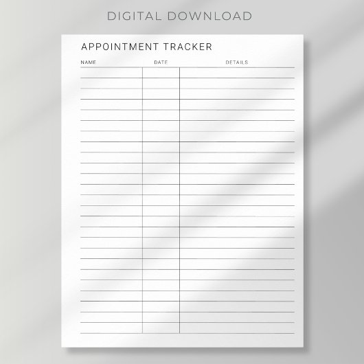 印刷可シンプル能なモダンアポイントメント ポスター