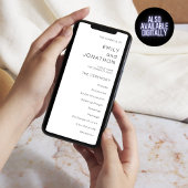 印刷可シンプル能文字白黒結婚式 プログラム