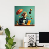 印刷可モダン能なイラストレーションイノベクールータ画像 ポスター (ホームオフィス)