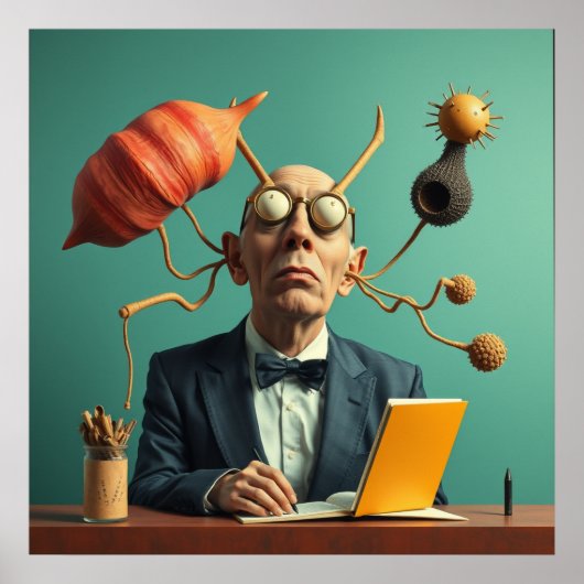 印刷可モダン能なイラストレーションイノベクールータ画像 ポスター (正面)