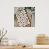 印刷可モダン能なフォトイラストレーションノート ポスター (キッチン)