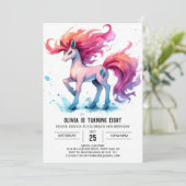 印刷可モダン能な馬誕生日 招待状 (スタンド正面)