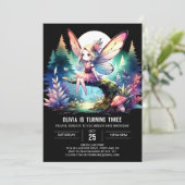 印刷可モダン能誕生日 招待状 (スタンド正面)