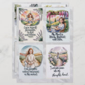 印刷可前向き能確認カードとInsta引用文 シーズンカード (正面/裏面)