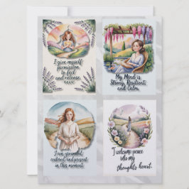 印刷可前向き能確認カードとInsta引用文 シーズンカード