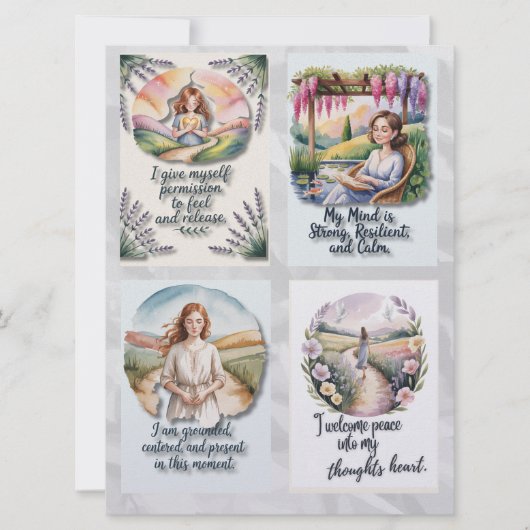 印刷可前向き能確認カードとInsta引用文 シーズンカード (正面)