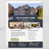 印刷可実在能エステートフライヤーテンプレート (正面/裏面)